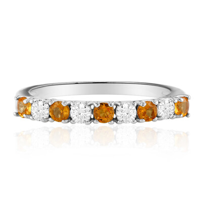 Anello in argento con Spessartina
