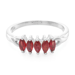 Anello in argento con Rubino Malawi