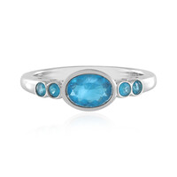 Anello in argento con Apatite Blu Neon