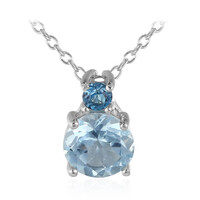 Collana in argento con Topazio Blu Cielo