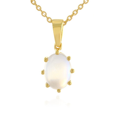 Collana in argento con Pietra di Luna Arcobaleno della Tanzania