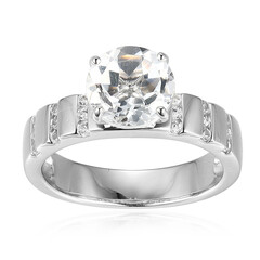 Anello in argento con Topazio Bianco