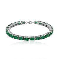 Bracciale in argento con Smeraldo Zambia