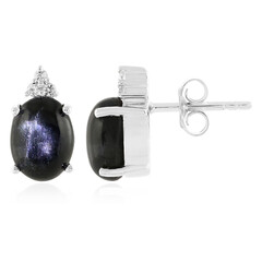 Orecchini in argento con Diopside Stellato d'India