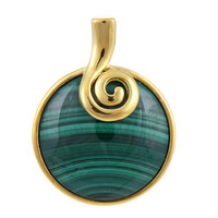 Ciondolo in argento con Malachite