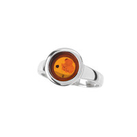 Anello in argento con Ambra Baltica