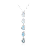 Collana in argento con Topazio Blu Cielo