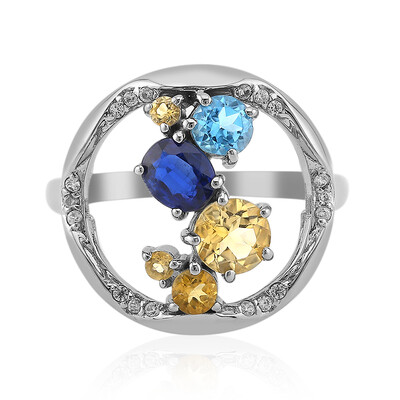 Anello in argento con Cianite del Nepal