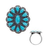 Anello in argento con Turchese Sleeping Beauty (Desert Chic)