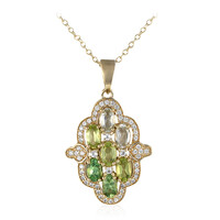 Collana in argento con Peridoto della Birmania