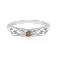 Anello in argento con Diamante Champagne I3
