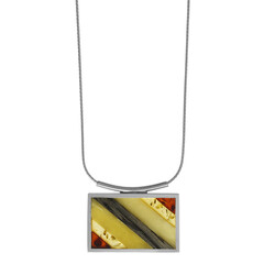 Collana in argento con Ambra Baltica