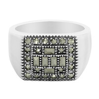 Anello in argento con Marcassite