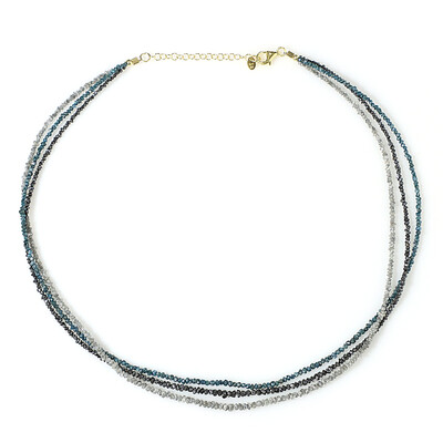Collana in argento con Diamante Blu