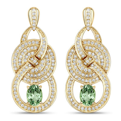 Orecchini in oro con Granato Menta (SUHANA)