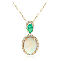 Collana in oro con Opale di Welo AAA