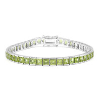 Bracciale in argento con Peridoto della Birmania
