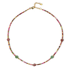 Collana in argento con Quarzo Fragola