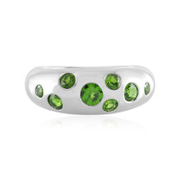 Anello in argento con Diopside Russo