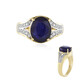 Anello in argento con Zaffiro Blu del Madagascar