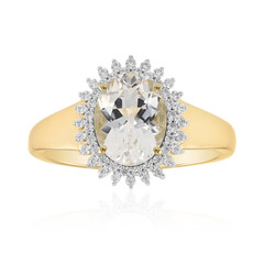 Anello in oro con Danburite Rosa del Messico