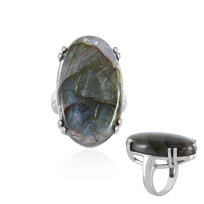 Anello in argento con Labradorite