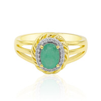 Anello in oro con Smeraldo della Tanzania