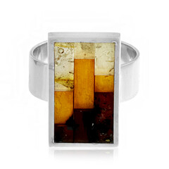 Anello in argento con Ambra Baltica