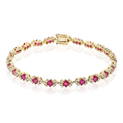 Bracciale in oro con Rubino Mozambico AAA (CIRARI)