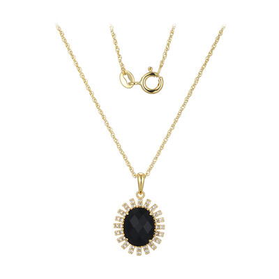Collana in argento con Agata Nera