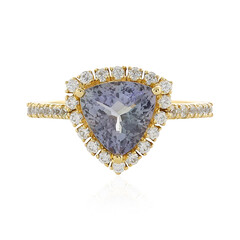 Anello in oro con Tanzanite (non riscaldata)