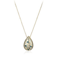 Collana in argento con Topazio Blu Londra (Adela Silber)