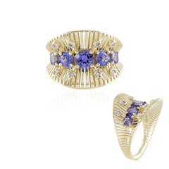 Anello in oro con Tanzanite AAA (Ornaments by de Melo)