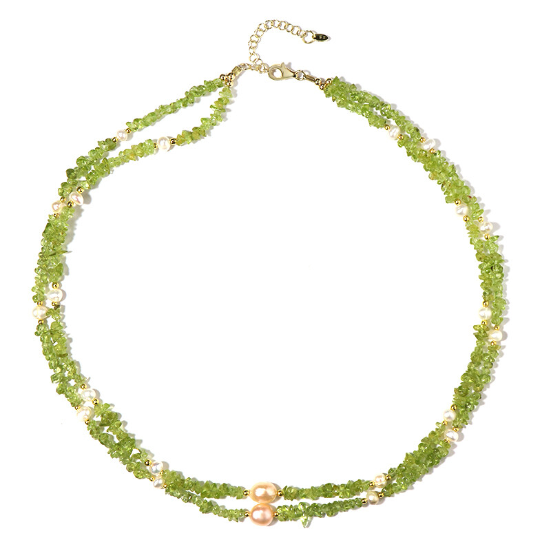 Collana Con Ciondolo A Cuore In Argento 925 E Peridoto Verde - Pietre CZ Sfaccettate, Gioiello Elegante E Classico, Lunghezza 42 Cm