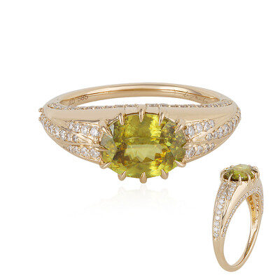Anello in oro con Sfene (de Melo)