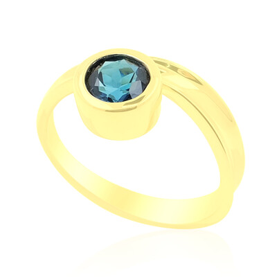 Anello in oro con Indicolite Brasiliana (de Melo)