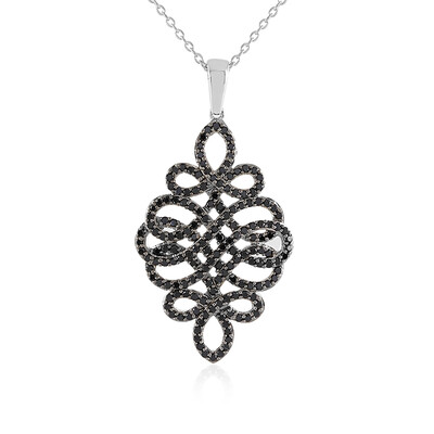Collana in argento con Spinello Nero