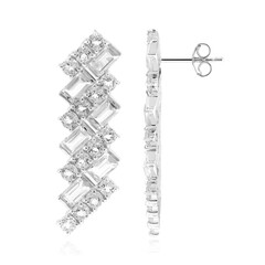 Orecchini in argento con Topazio Bianco