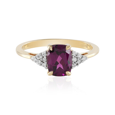 Anello in oro con Granato Magenta