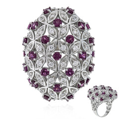 Anello in argento con Rodolite