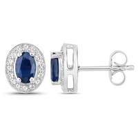 Orecchini in argento con Zaffiro Blu
