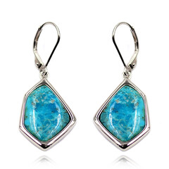 Orecchini in argento con Turchese Kingman Mohave Blu (Faszination Türkis)