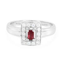 Anello in argento con Rubino Malawi
