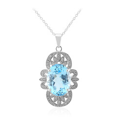 Collana in argento con Topazio Blu Cielo