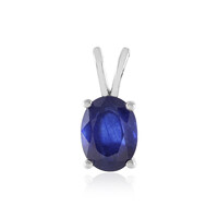 Ciondolo in argento con Zaffiro Blu del Madagascar