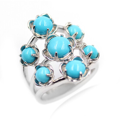 Anello in argento con Turchese Sleeping Beauty (Anne Bever)