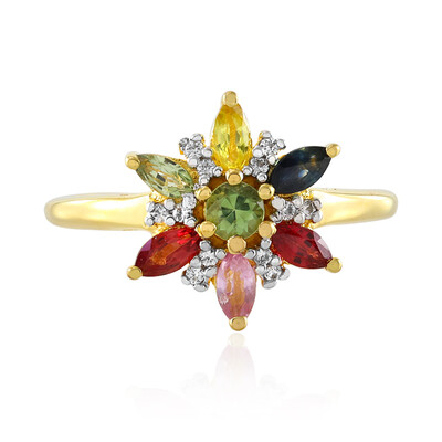 Anello in argento con Zaffiro Rosa