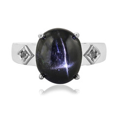 Anello in argento con Diopside Stellato d'India
