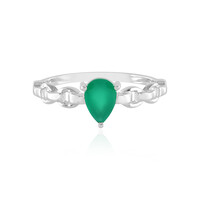 Anello in argento con Onice Verde