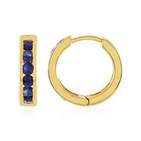 Orecchini in argento con Zaffiro Blu del Madagascar